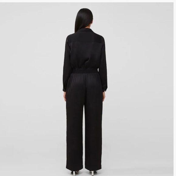 NWT French Connection Enid Solid Satin Jumpsuit - Picture 2 of 4